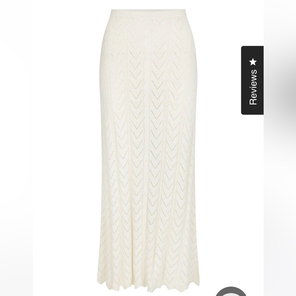NWT Spell Lou Lou Knit Midi Skirt in Snow size small - Picture 4 of 11